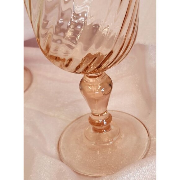 Vintage Luminarc in Verriere D'Arques France  Rosaline Pink Swirl 1970's - Picture 8 of 12